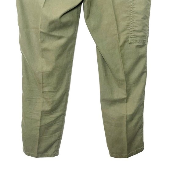 The Great Carpenter Slim Pants Army Green Women’s Size 27 High Rise Twill - Picture 7 of 13